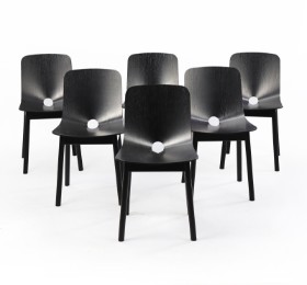 Kasper Nyman. Et sæt på seks 'Mono' dining chairs (6)