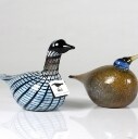 Oiva Toikka ett par fåglar, Nuutajärvi, Ittala, glas (2)