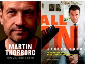 Min vej som leder af Martin Buch Thorborg + All in - 10 konkrete råd til fremtidens iværksætter af Jesper Buch (2)