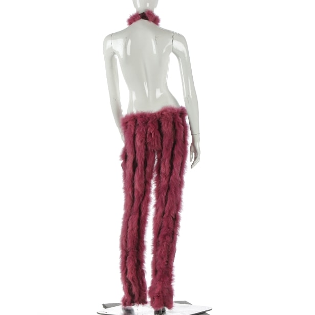 7235A - Kopenhagen Fur. G-string made of colored fox fur with legs ...