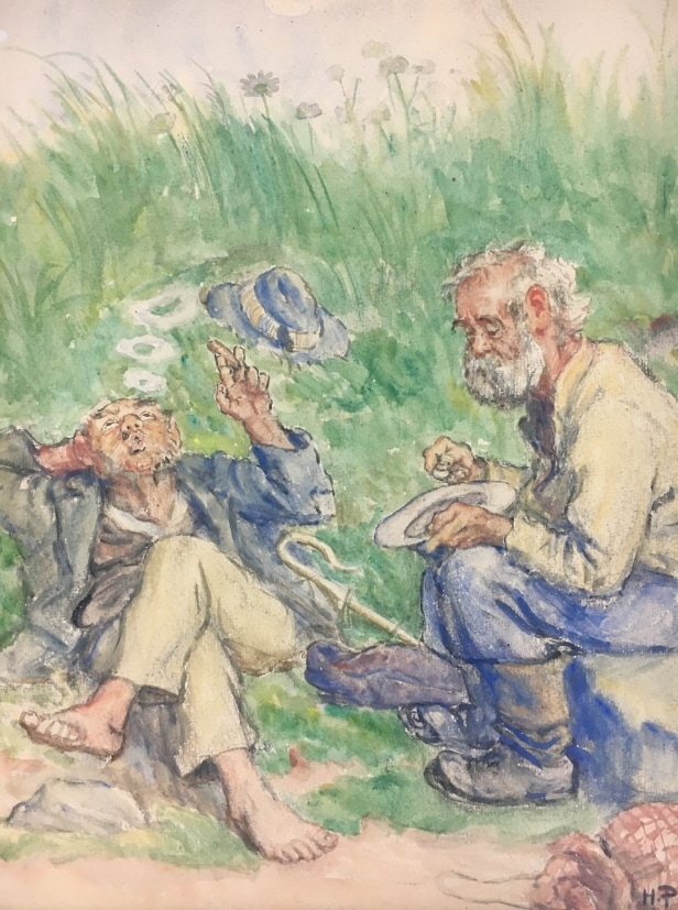 Heinrich Pforr , Aquarell auf Papier, Ohne Titel
