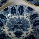 Samling tallerkener/vægplatter fra Delft, keramik, Holland (7)