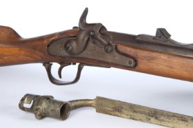 Dansk tapriffel model 1848 med bajonet