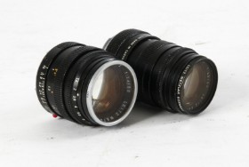 Leica. Et par objektiver, bl.a. Summilux 1: 1.4/50 (2)