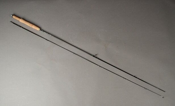 Samling fiskeudstyr: Fiskestang Hardy Ultralite, fluehjul JSB-Perfect Trout, fluehjul DMA-E Denmark (3)