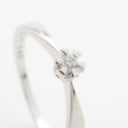 Solitaire ring with brilliant-cut approx. 0.05 ct., 8 ct. white gold, size 54