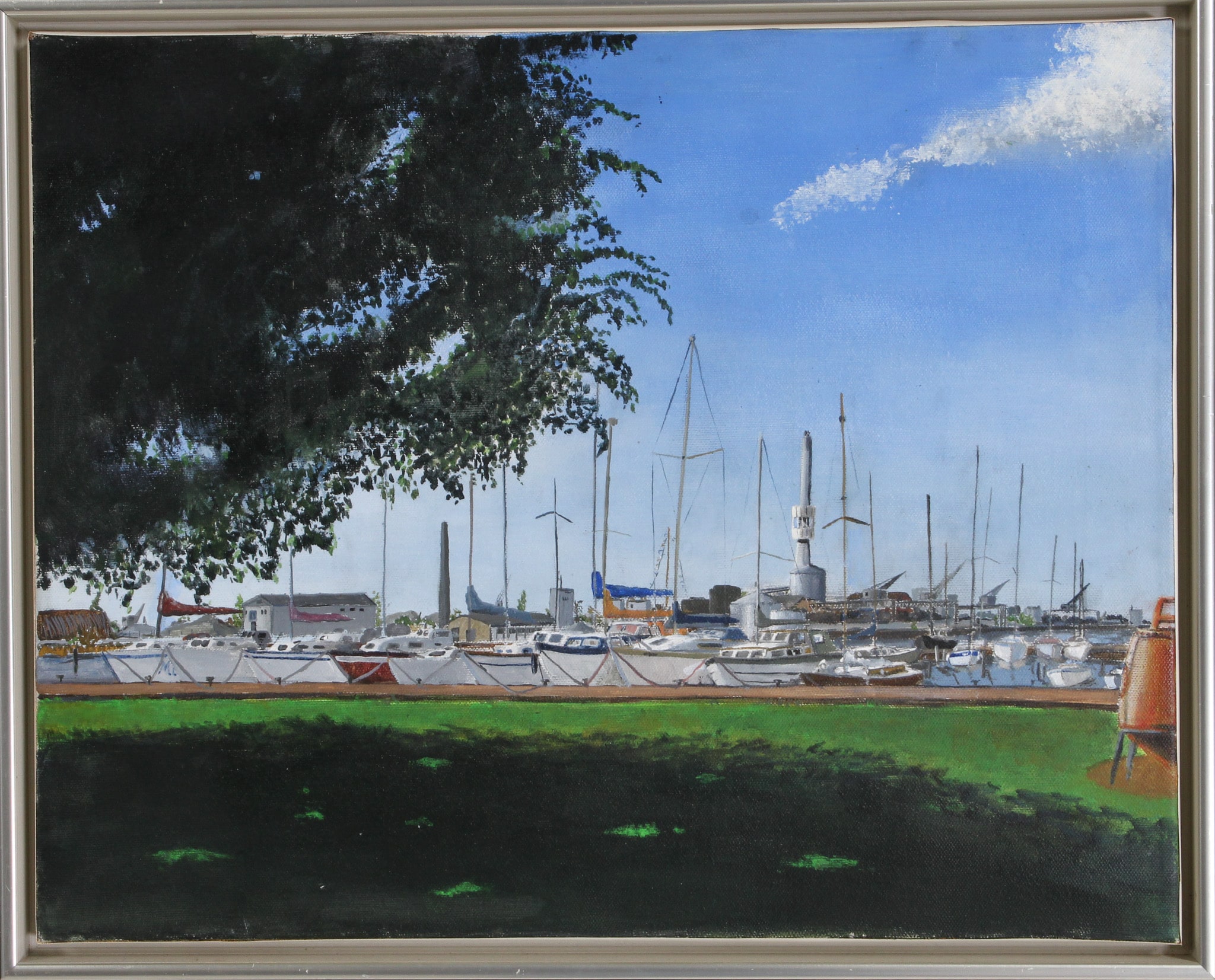 Unknown artist. 'Randers Harbour'