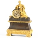 Gilded bronze mantel clock