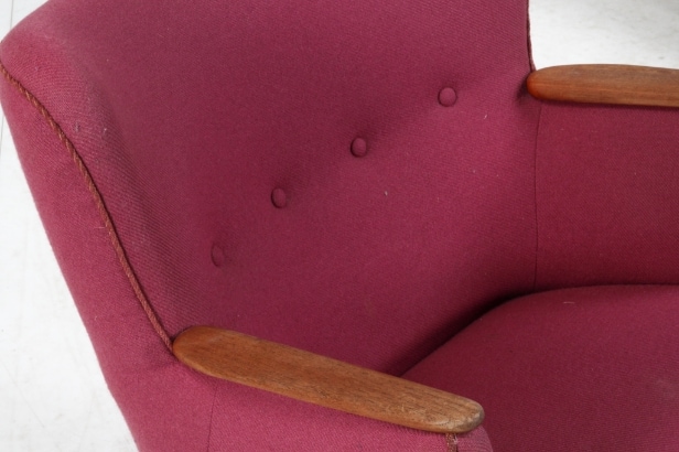 Danish furniture manufacturer. High and low-backed armchair, 1950s (2)