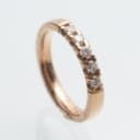 Alliance ring of gold-plated silver with diamonds 0.25 ct.