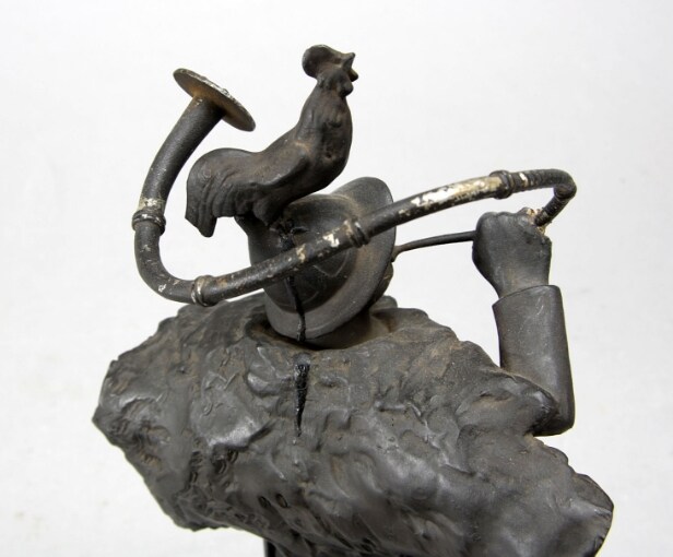 Stephan Sinding 1846 - 1922. Skulptur af gips, lurblæser