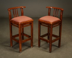 To barstole af mahogni - Lauritz.com