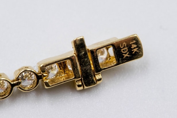 Tennisarmbånd af 14 kt guld, Lab Grown diamanter, 3.00 ct
