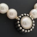 Connection, necklace with freshwater cultured pearls, with interchangeable clasp