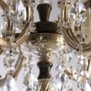 Six-arm Czech Maria Theresa floor lamp from the 60s