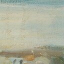 Landskabsmaleri, uden titel, 1892. Køer på engen, olie på lærred