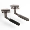 Pair of white gold cufflinks with diamonds and sapphires (2)