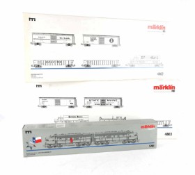 Märklin 3781+4862+4863 Digital HO:  Diesel electric locomotive GM EMD F7 Texas & Pacific med vognsæt (3)