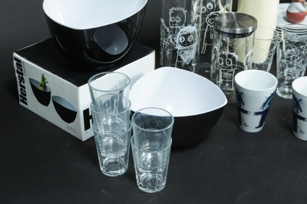 Stelton, Kähler, Aida Poul Pava m.m. Samling termokande, krus, glas m.m. (73)