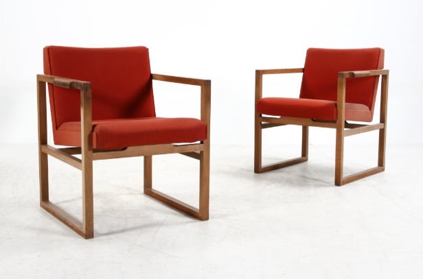 Søborg Furniture, attributed. Four armchairs, oak (4)
