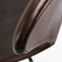 Arne Jacobsen. 'Seven' bar stool with Mokka aniline leather