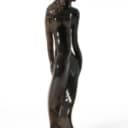 Anna Marie Junker. Female figure in black-glazed stoneware, H. 41 cm