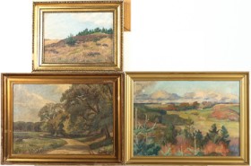 Axel Bredsdorff and others, oil on canvas, landscapes (3)