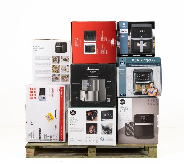 Large collection of Airfryer and combi oven, many mixed brands, new and unused (14)