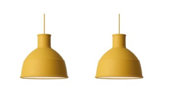 Form Us With Love for Muuto. To pendler model Unfold, mustard (2)