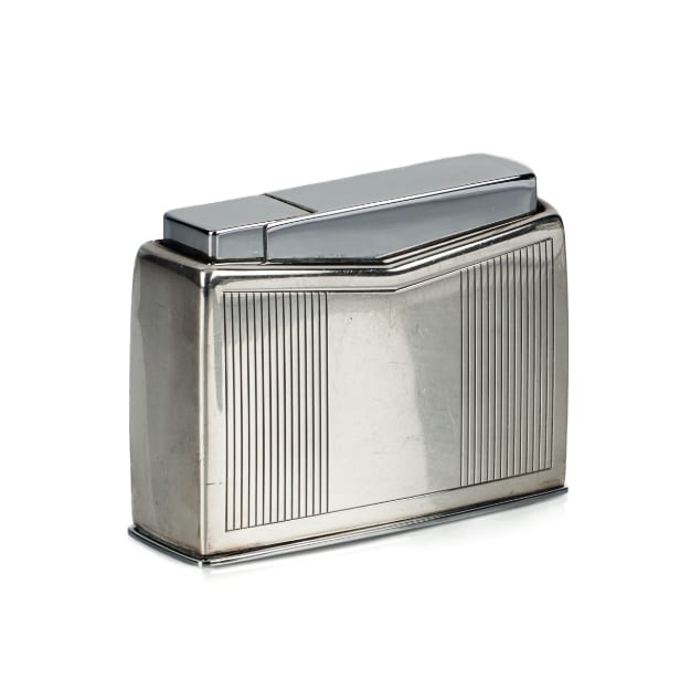 Georg Jensen. Bordlighter i hylster af sterlingsølv, dessin 366 D 'Consul Crown'