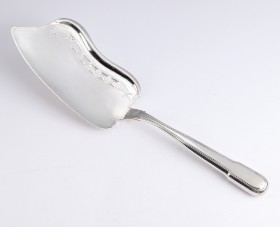 Late Empire silver fish serving spade, master Caspar Julius Worm, Copenhagen 1829