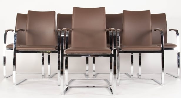 Lepper Schmidt. Eight armchairs model 967 (8)