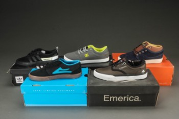 Globe, DC Shoes, adidas, Emerica, Lakai. Fem par sko. Str. EUR 37 (5)
