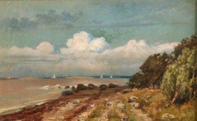 Rudolf Bissen. Kystmotiv, Hornbæk Plantage.