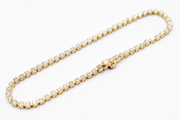 Tennisarmbånd af 14 kt guld, Lab Grown diamanter, 3.00 ct