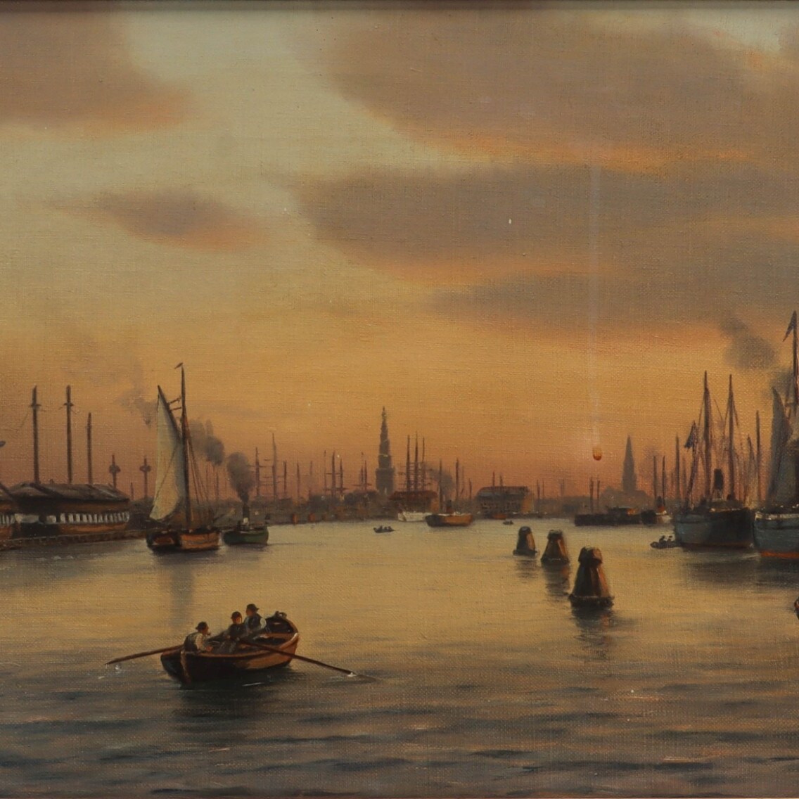 Johan Neumann. Marineparti fra Københavns Havn | Lauritz.com