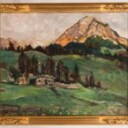 Walter Friederici, 'Rubihorn und Nebelhorn bei Obersdorf', Ölgemälde, 55,5 x 68 cm