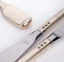 W. & S. Sørensen and Cohr, 'Old Danish', dinner knives with silver handles (6)