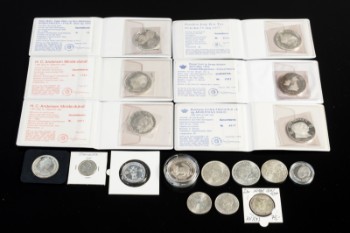 Diverse sølvmønter (17)