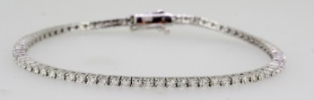 Tennisbracelet 14kt  with brilliant cut diamonds 1.60ct