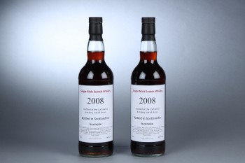 Whisky. 2 flasker Arran 2008 Single Malt 58,8%. (2)