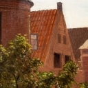 Carl Christian Andersen Part of Frederiksborg Castle, oil on canvas