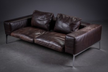 Antonio Citterio for Flexform. Sofa af stål og læder, model Lifesteel