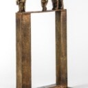 Pierre Martin. ' At vise vejen'. skulptur af patineret bronze, H. 54 cm. 