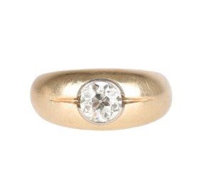 Diamond ring of 14 kt. gold and platinum, approx. 1.15 ct.