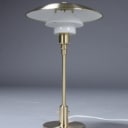 Poul Henningsen. PH 3/2 table lamp, Limited Edition Brass/Opal.