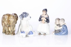 Royal Copenhagen / Bing og Grøndahl mfl. Diverse porcelænsfigurer (6)