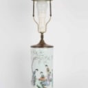 Chinese porcelain hat-stand table lamp, approx. 1900