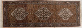 Persian Bidjar runner, wool on cotton.