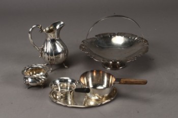 Samling sølv fra bla. P.Hertz og Grann & Langley mfl. (6)
